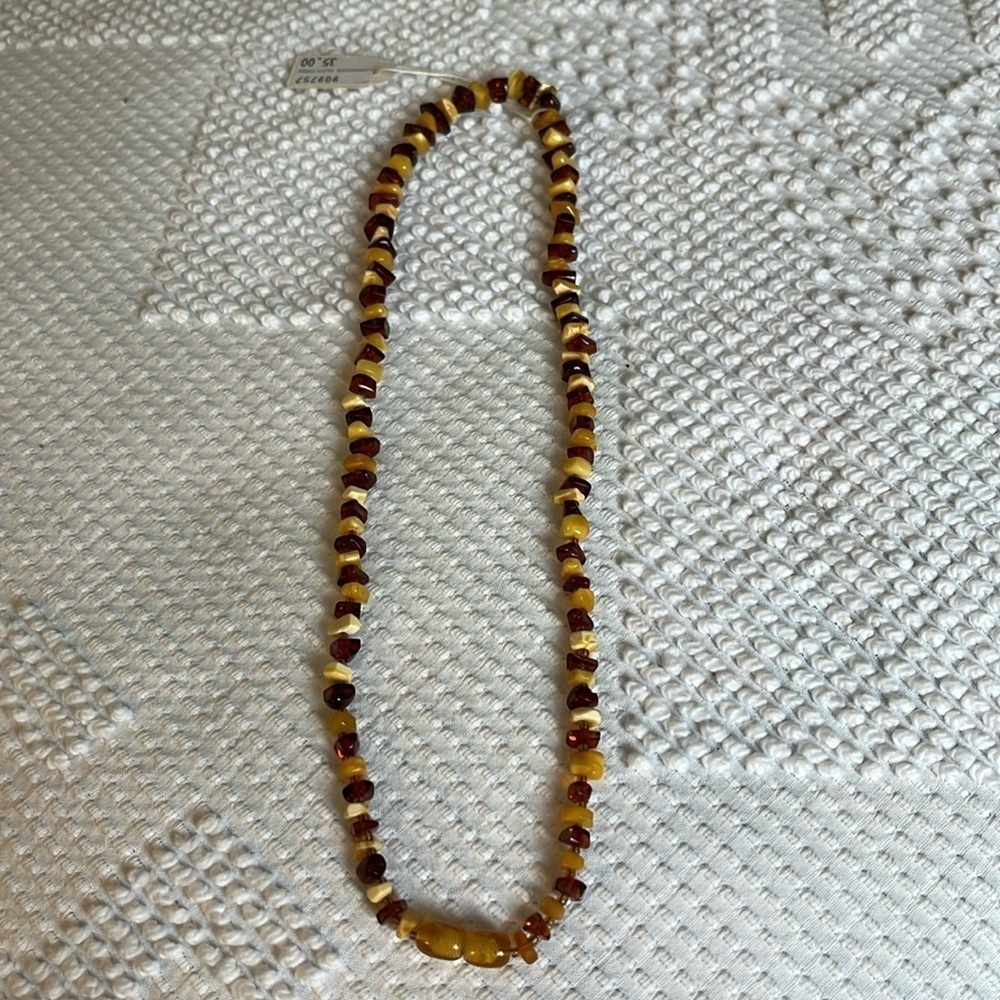 Amber necklace beaded necklace bought in Europe. NWT